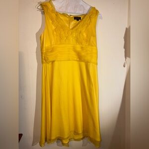 Tahari Golden Yellow Dress